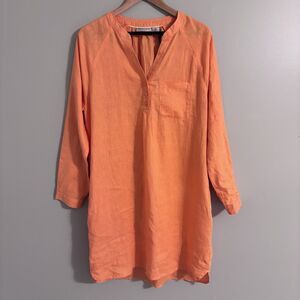 NWT 100% Linen Martha Stewart Shift Dress XL Coastal Beach Vacation Minimalist